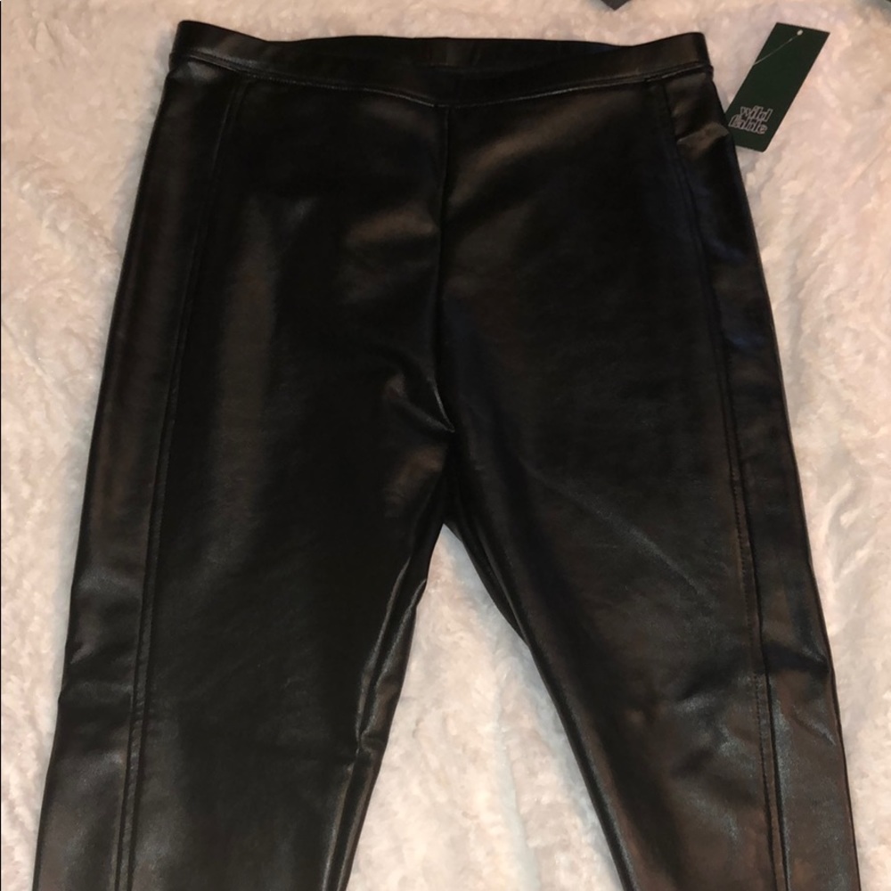 Brand new black leather leggings